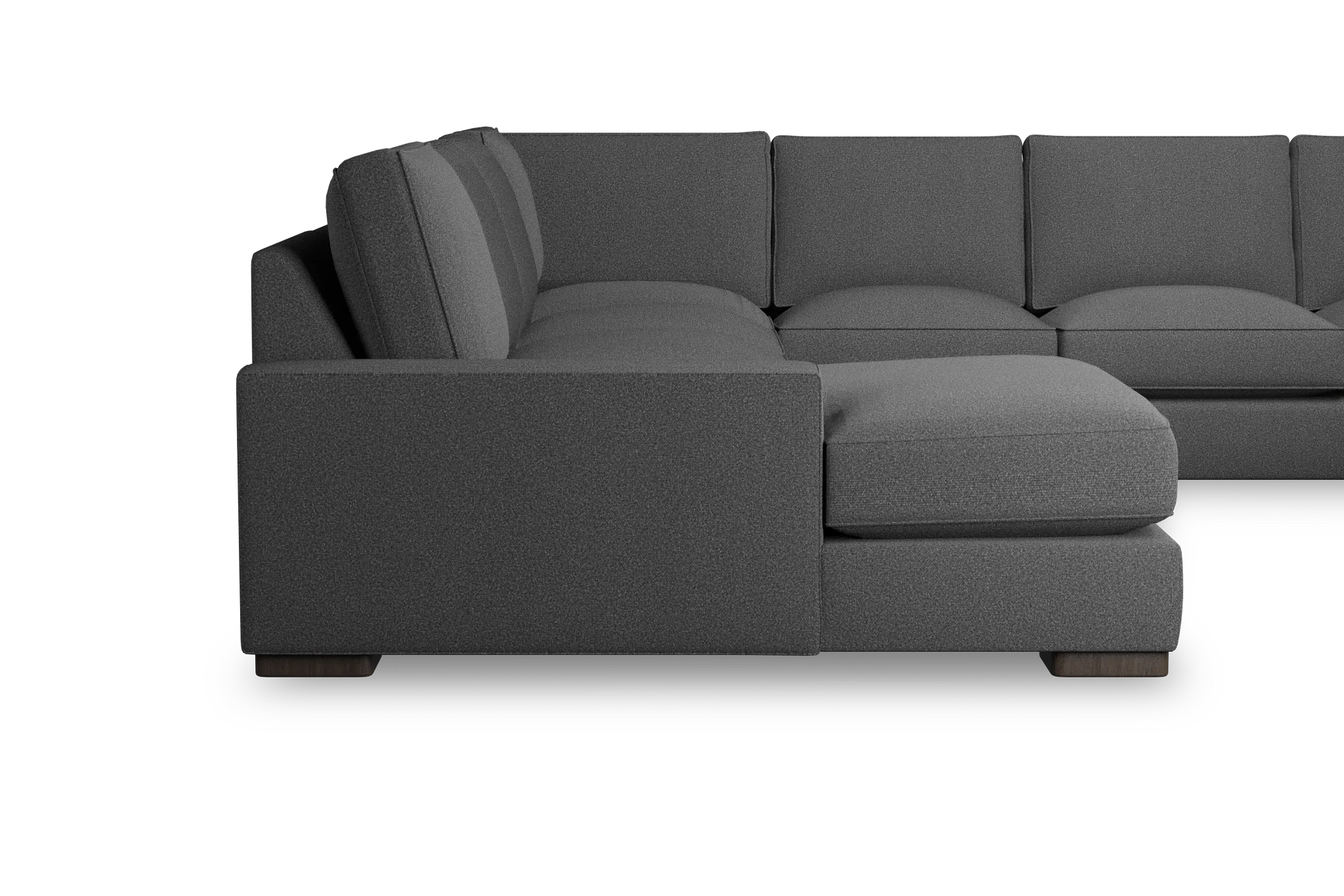 Edgewater Delray Dark Gray Large Left Chaise Sectional