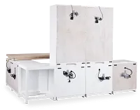 Boca Grande Light Tone Large L Wall Desk