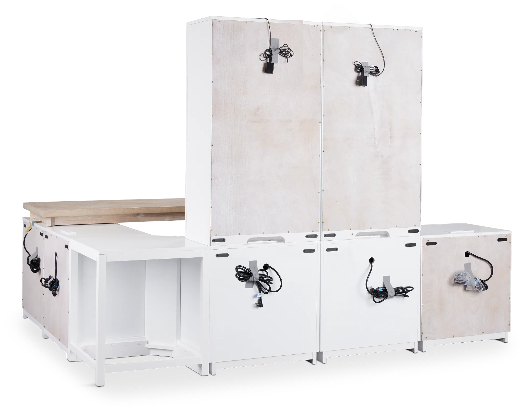 Boca Grande Light Tone Large L Wall Desk