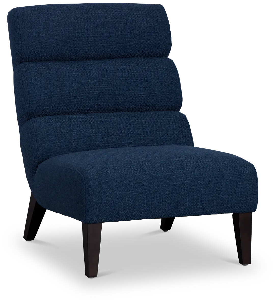 Emily Dark Blue Fabric Accent Chair