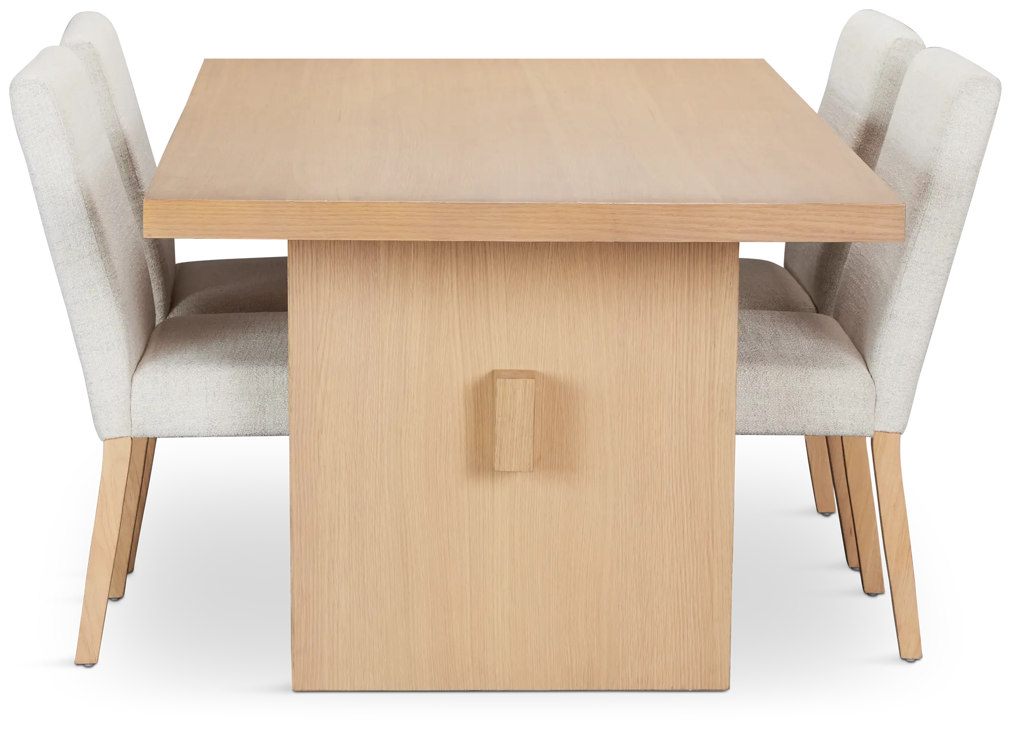 Park Ridge Light Tone Trestle Rectangular Table & 4 Upholstered Chairs Park Ridge Light Tone Trestle Rectangular Table & 4 Upholstered Chairs