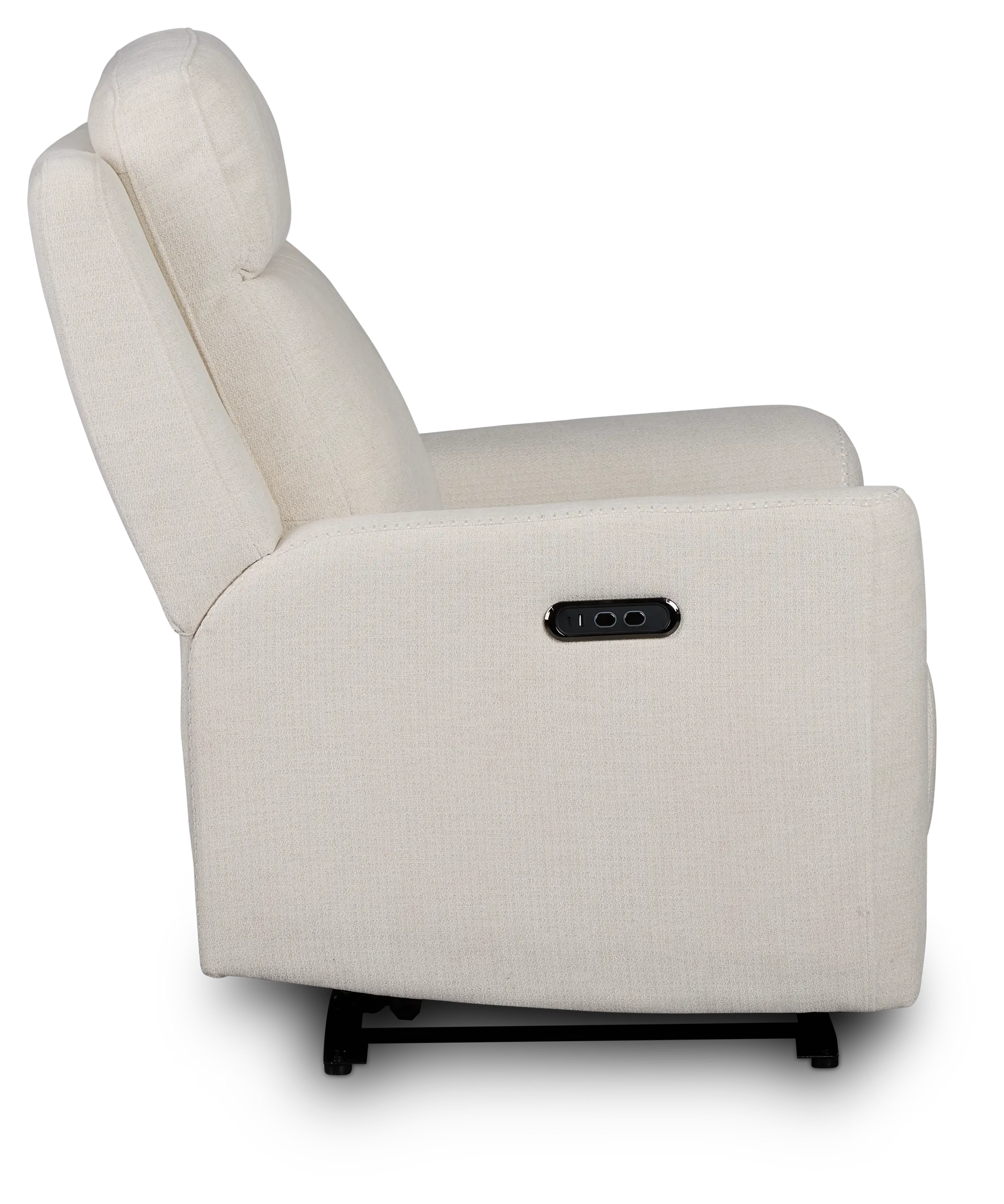 Dean White Fabric Power Recliner