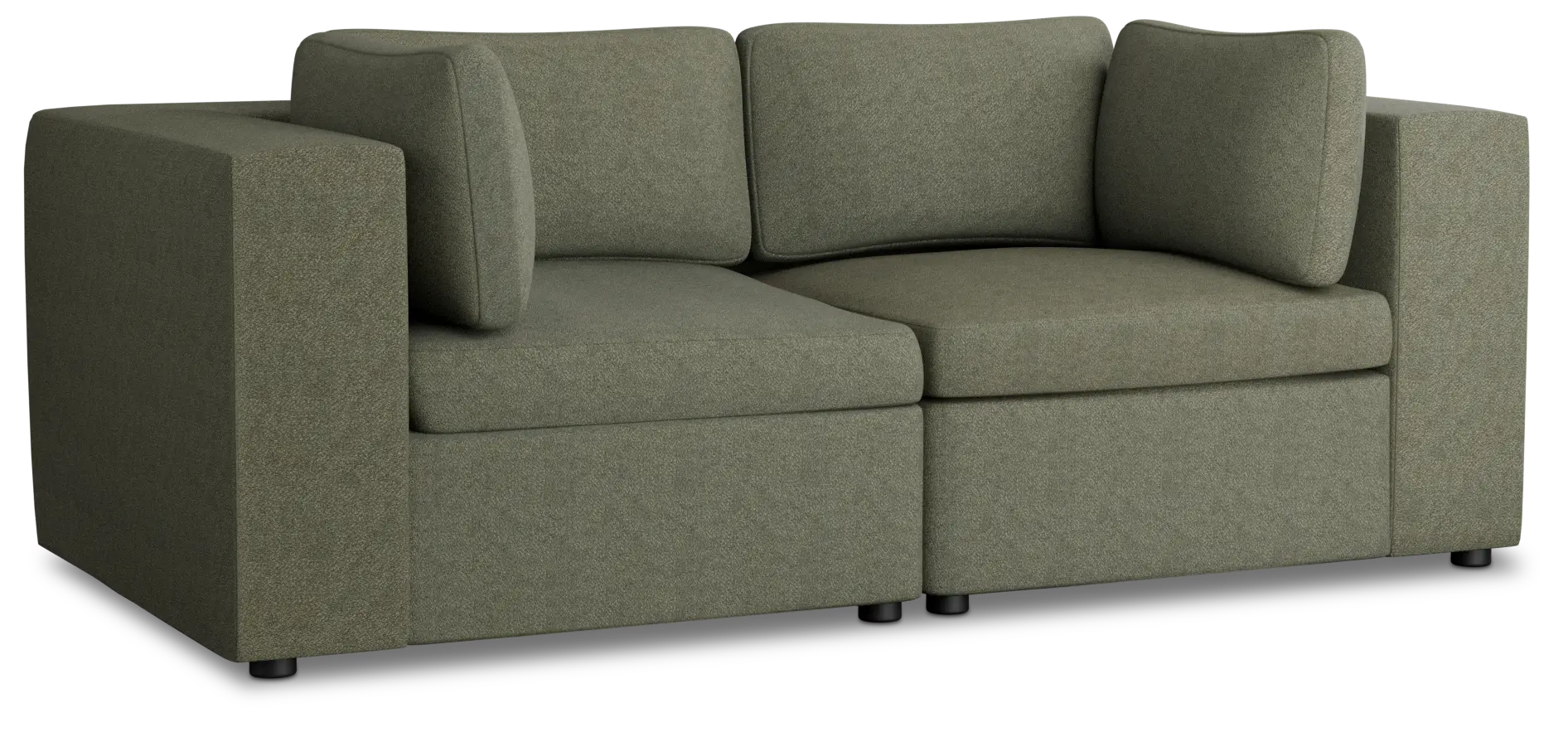 Destin Sutton Green Fabric 2 Piece Modular Sofa Destin Sutton Green Fabric 2 Piece Modular Sofa