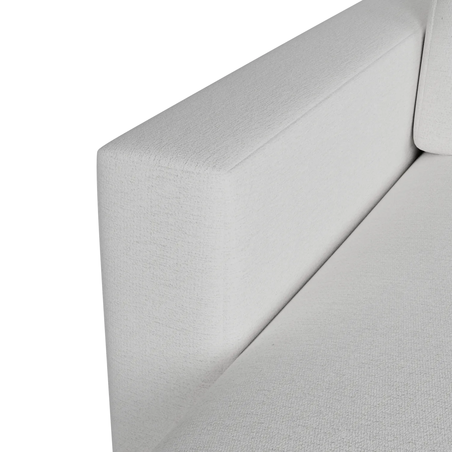 Citymod White Fabric Left Chaise