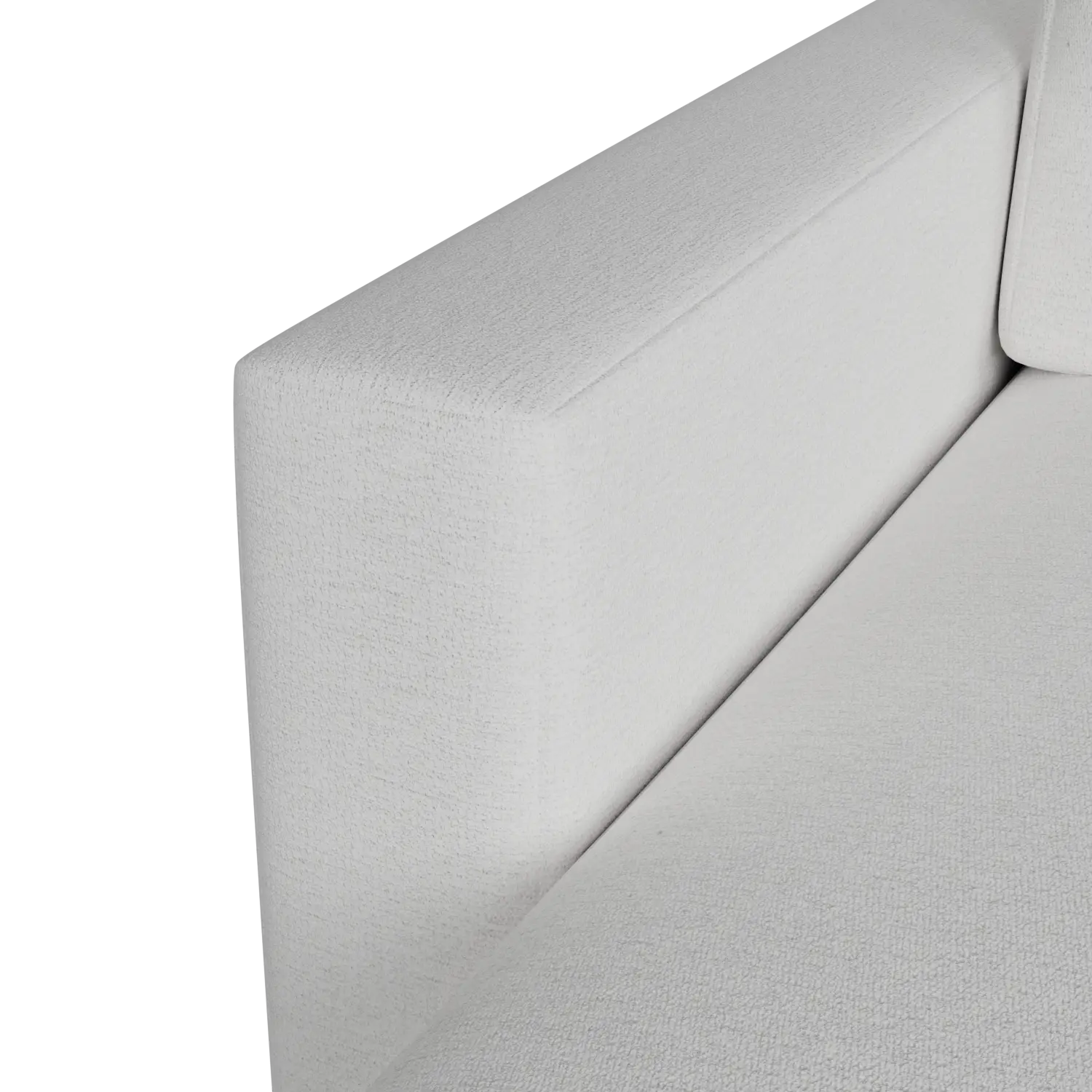 Citymod White Fabric Left Chaise Citymod White Fabric Left Chaise