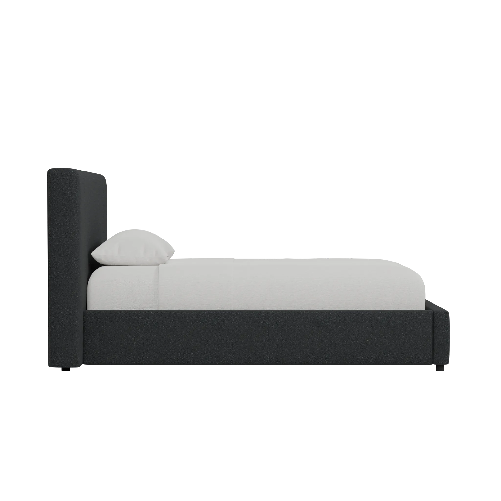 Grayton Peyton Dark Blue 44" Upholstered Platform Bed