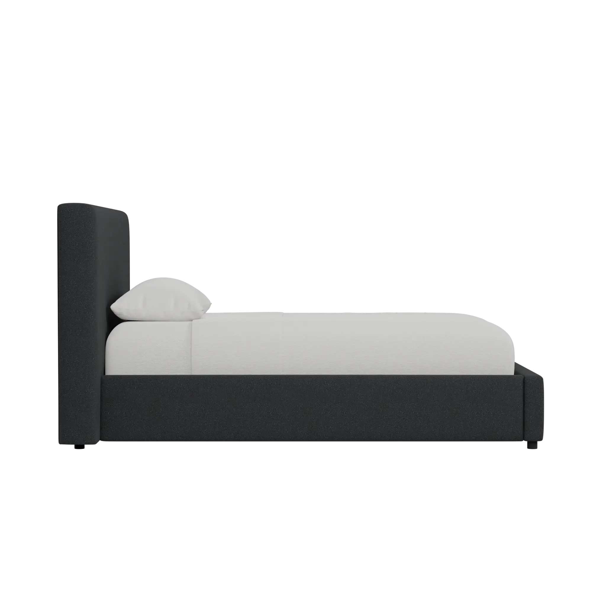 Grayton Peyton Dark Blue 44" Upholstered Platform Bed Grayton Peyton Dark Blue 44" Upholstered Platform Bed