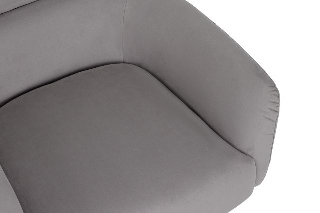 Wynn Light Gray Micro Swivel Accent Chair (8)