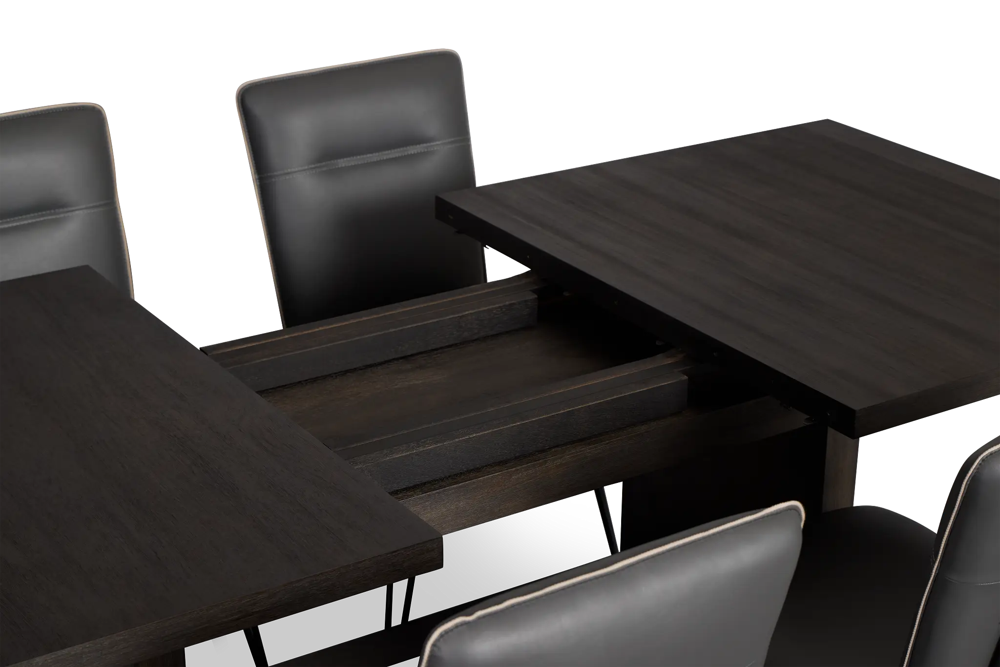 Madden Dark Tone Table & 4 Upholstered Chairs Madden Dark Tone Table & 4 Upholstered Chairs