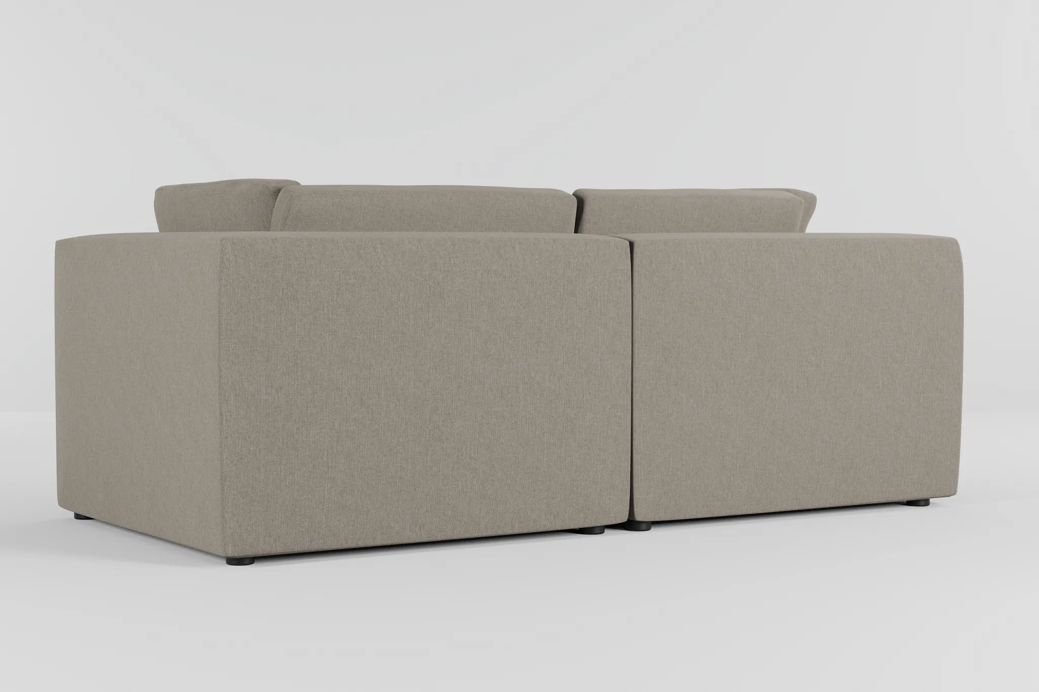 Destin Elevation Khaki Fabric 2-piece Modular Sofa