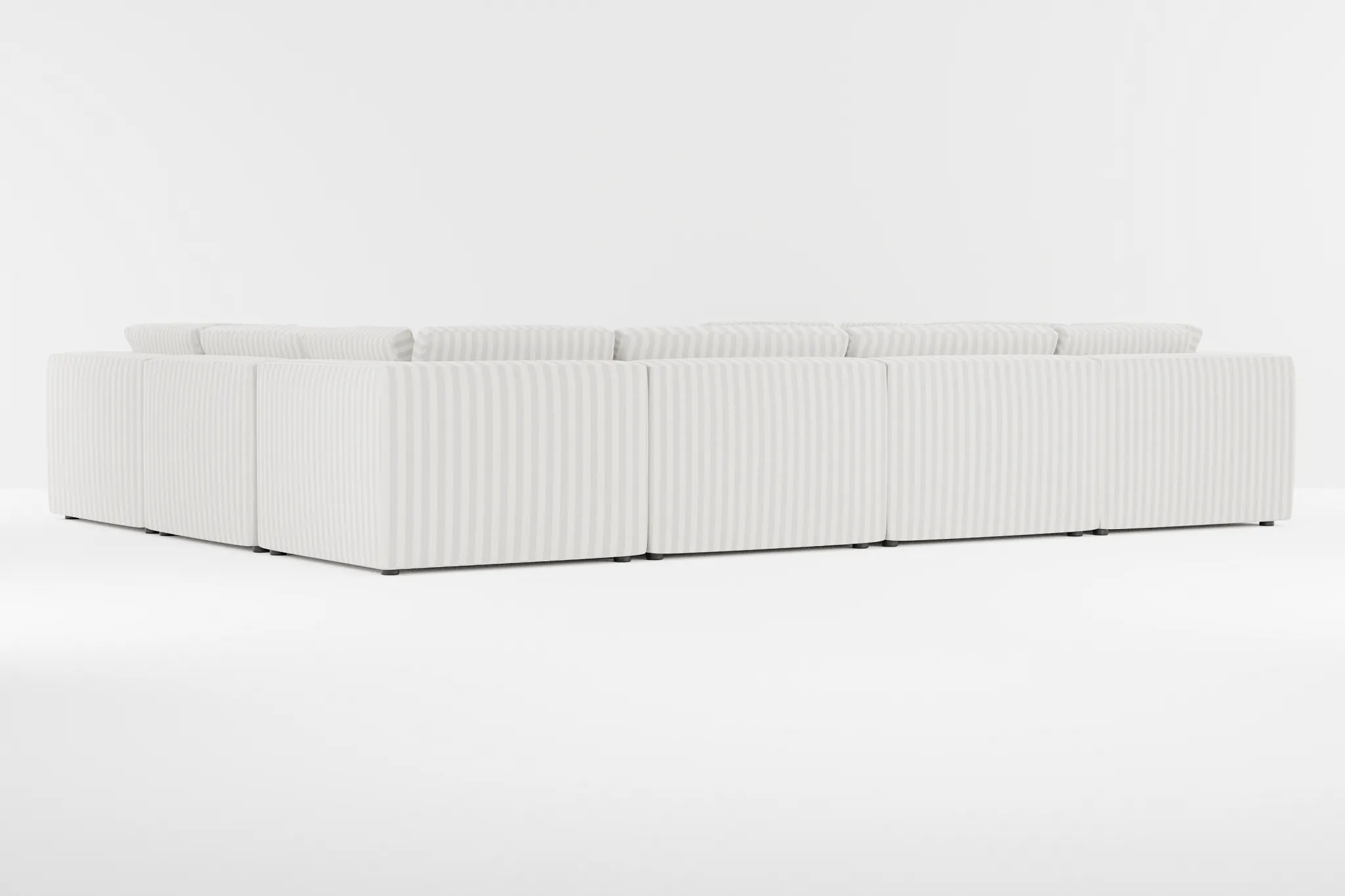 Destin Sea Lane Light Gray Fabric 8-piece Modular Sectional