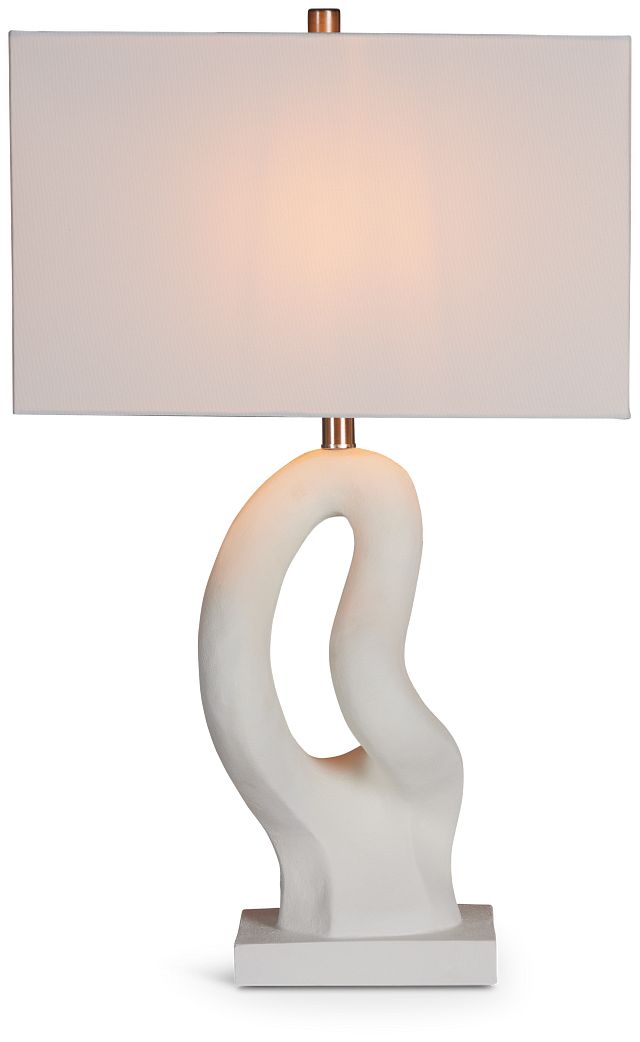 Lanza White Table Lamp