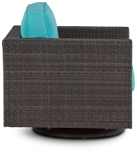 Fina Dark Teal Swivel Chair