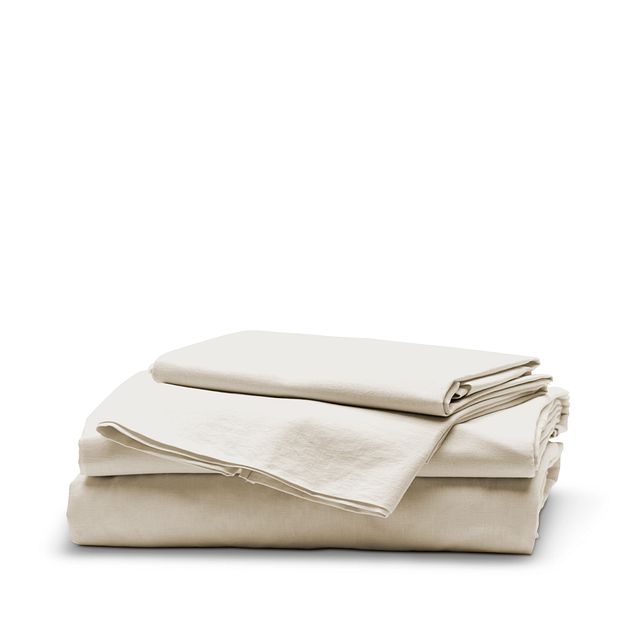 Rest & Renew Linen Blend Ivory Sheet Set