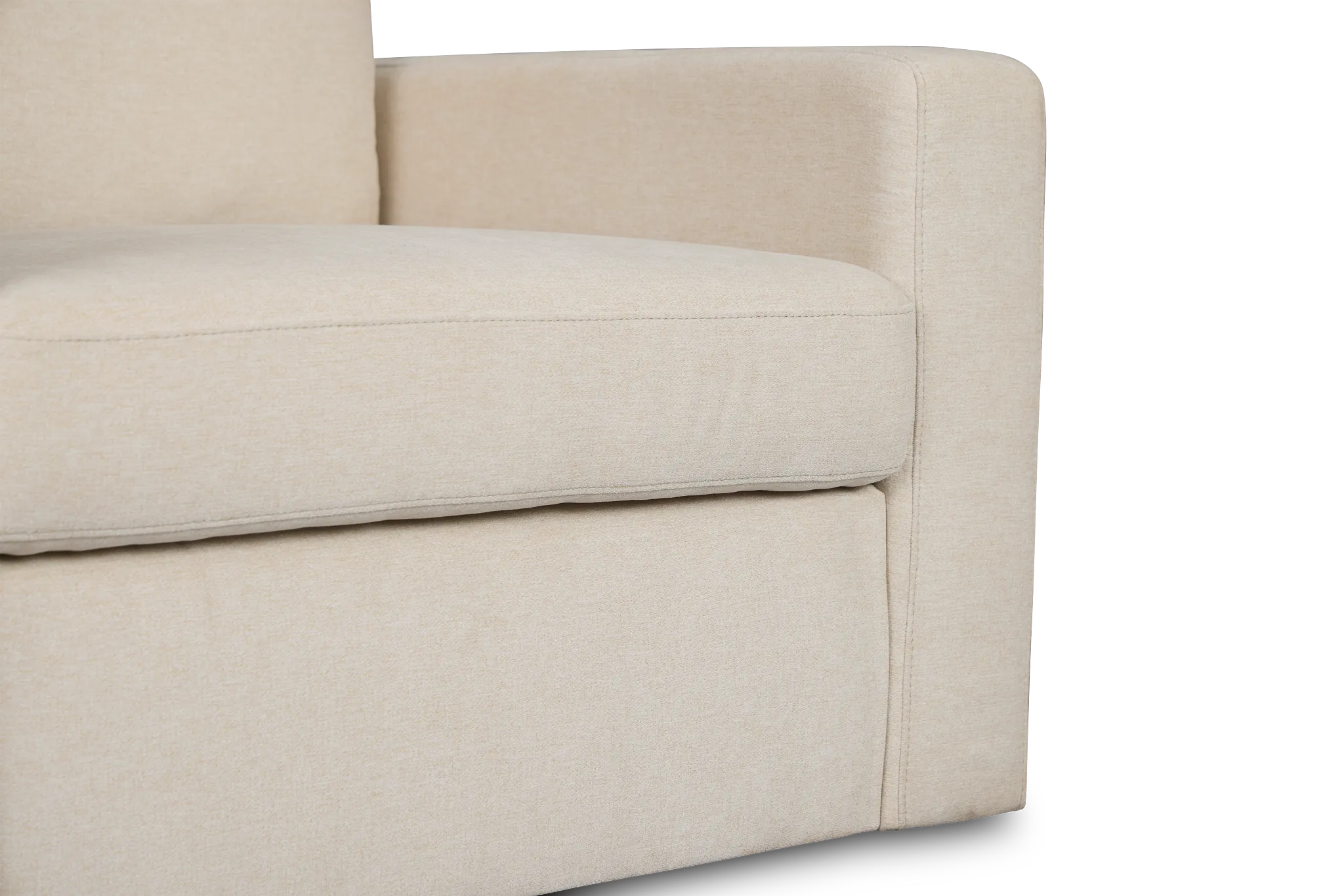 Addie Beige Fabric Medium Right Chaise Storage Sleeper Sectional