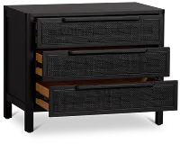 Pacific Black 3-drawer Nightstand