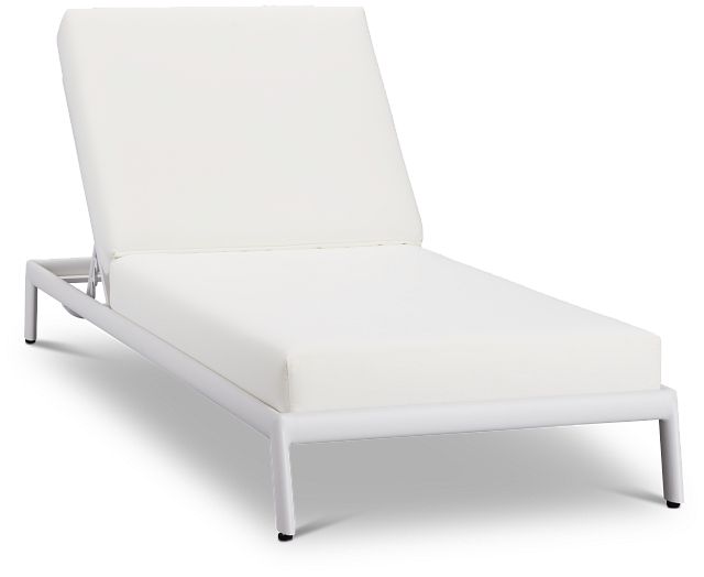 Tortuga White Aluminum Cushioned Chaise
