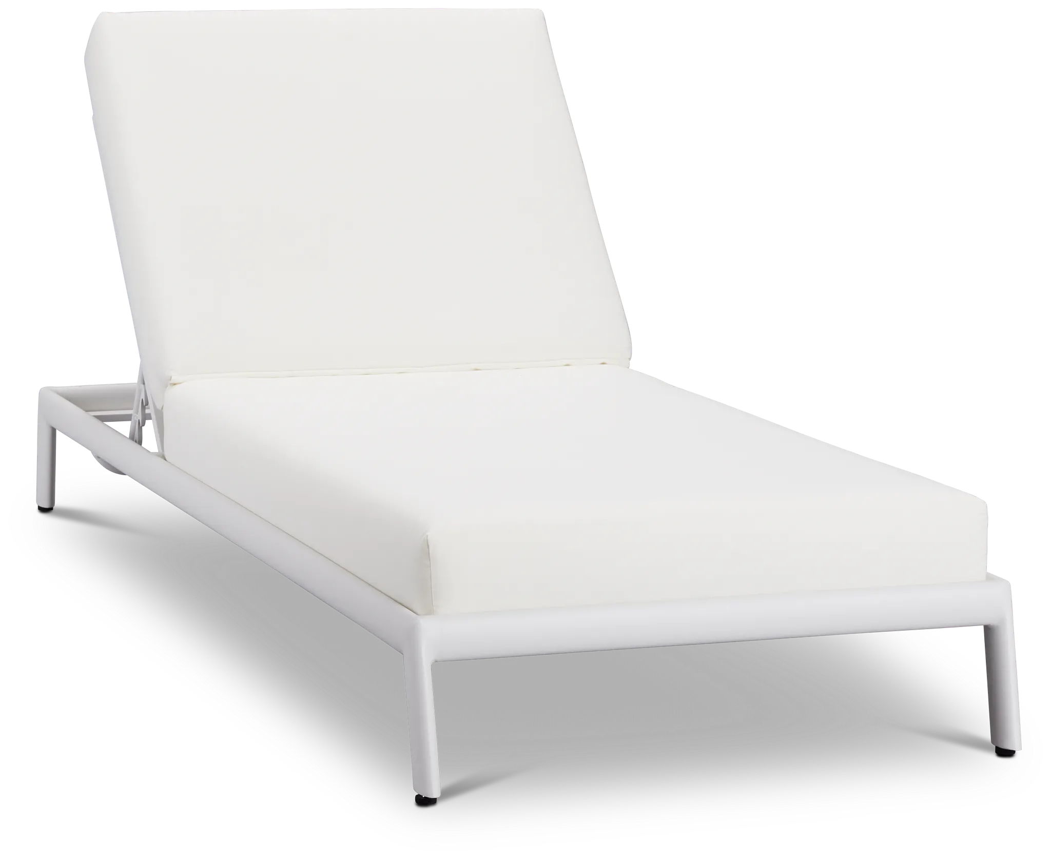 Tortuga White Aluminum Cushioned Chaise