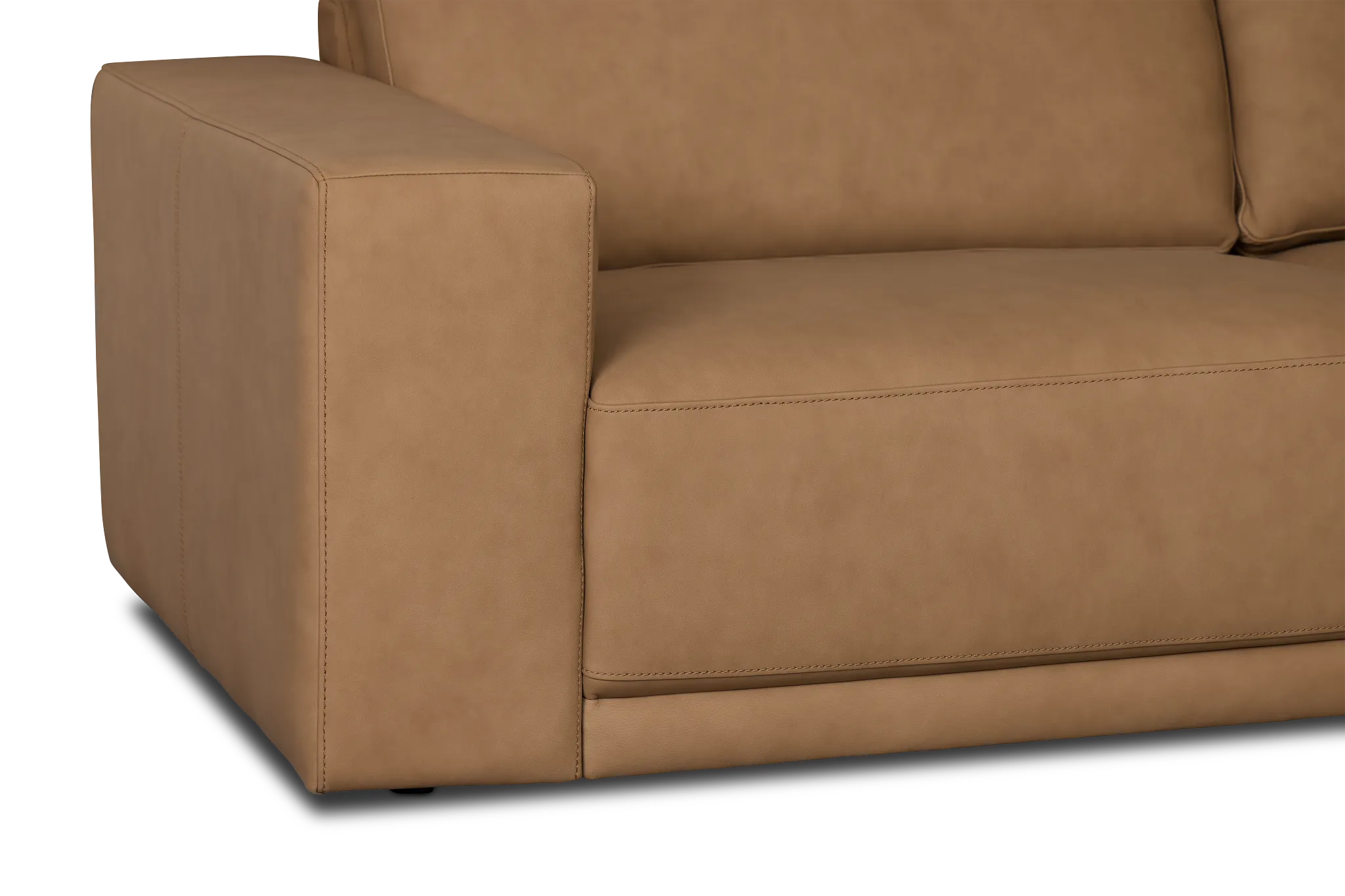 Kellan Light Brown Leather Large Right Chaise Sectional