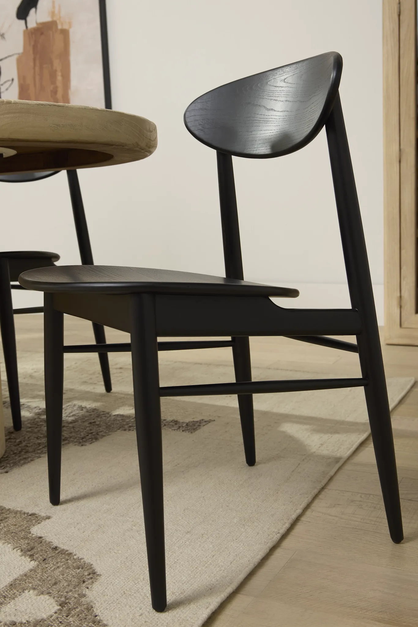 Brisbane Black Wood Side Chair