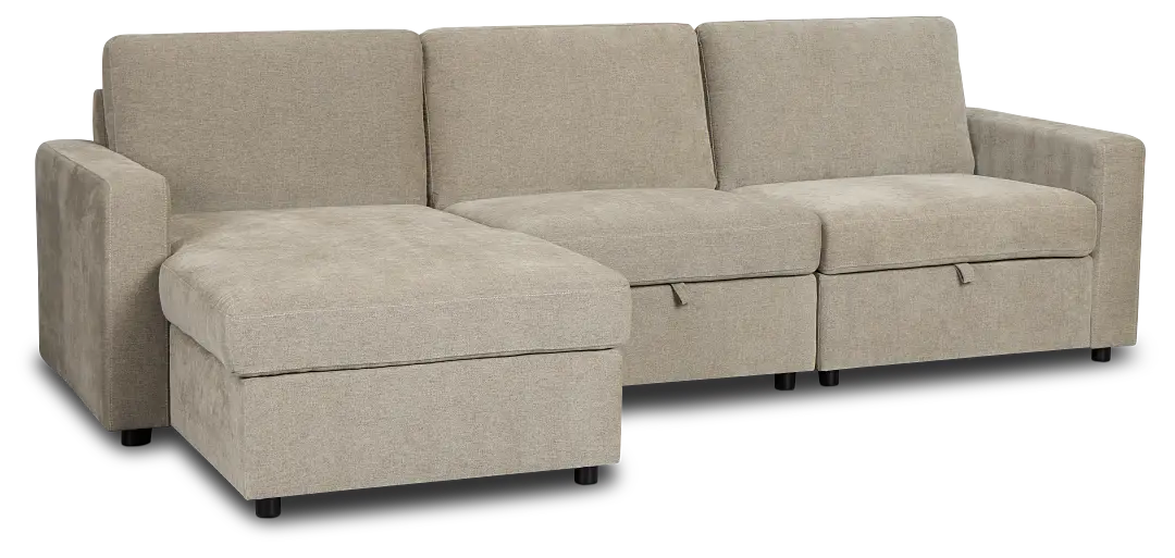 Addie Gray Fabric Left Chaise Storage Sectional Addie Gray Fabric Left Chaise Storage Sectional