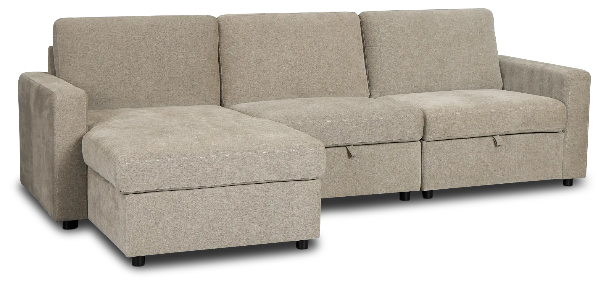Addie Gray Fabric Left Chaise Storage Sectional Addie Gray Fabric Left Chaise Storage Sectional
