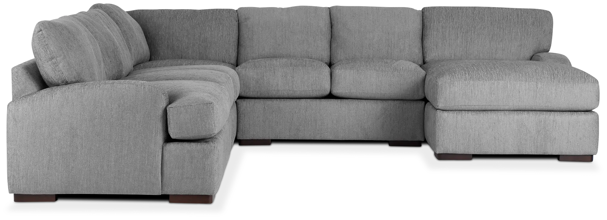 Alpha Light Gray Fabric Large Right Chaise Sectional Alpha Light Gray Fabric Large Right Chaise Sectional