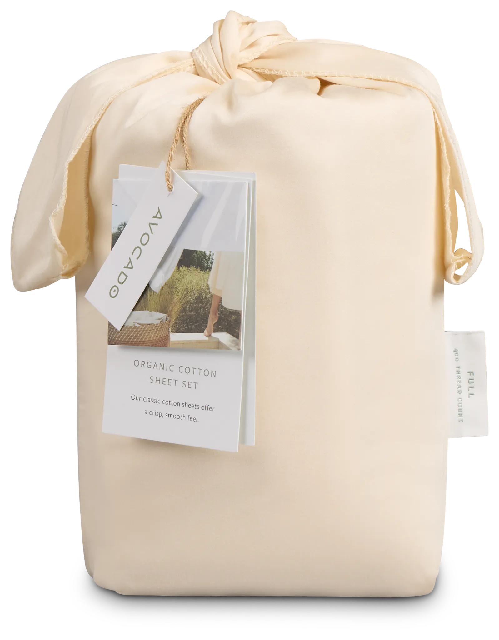 Avocado Organic Beige 400 Thread Sheets