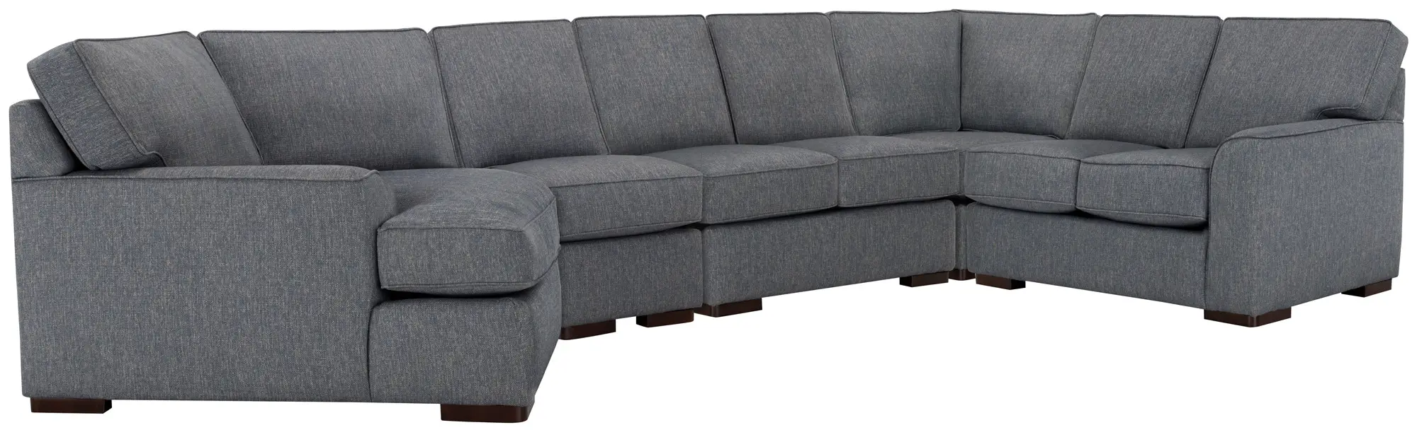 Austin Blue Fabric Large Left Cuddler Sectional Austin Blue Fabric Large Left Cuddler Sectional