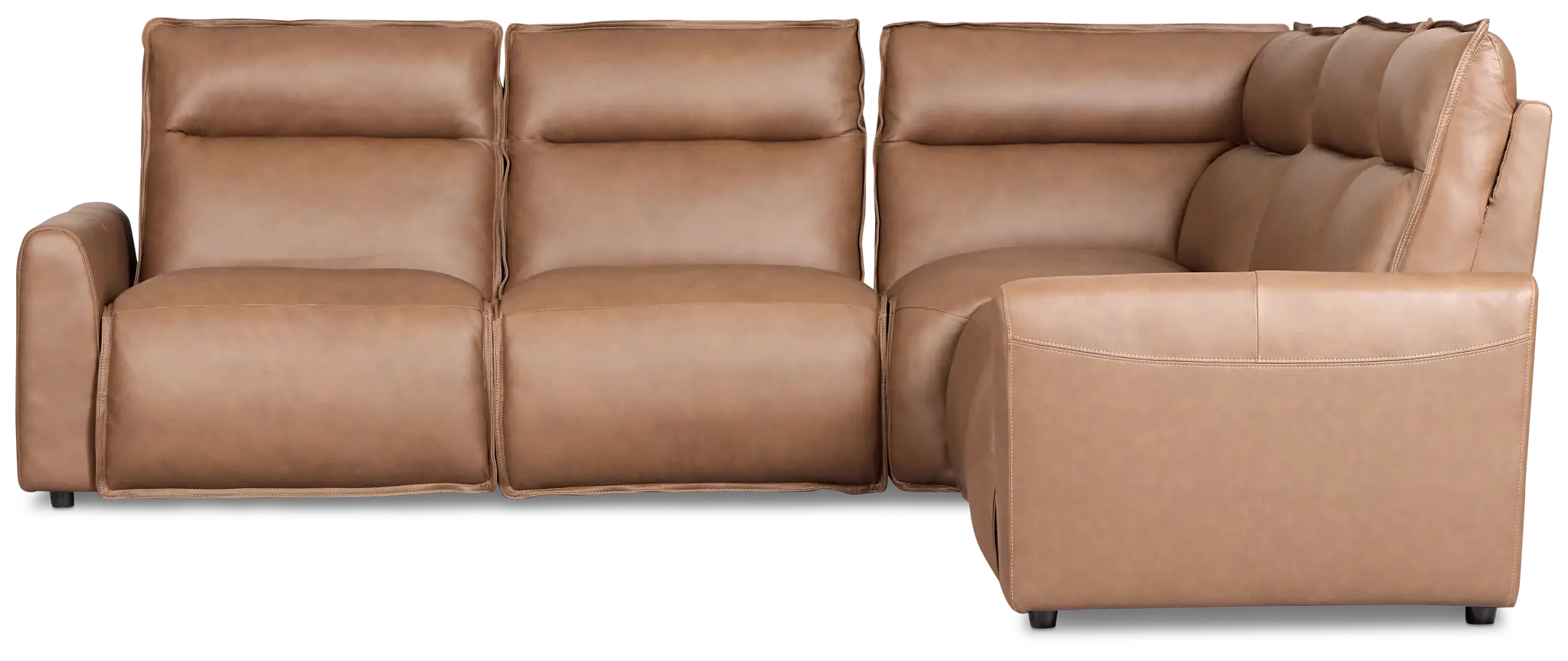 Edison Dark Brown Leather/vinyl Small Triple Power Reclining 2-arm Sectional Edison Dark Brown Leather/vinyl Small Triple Power Reclining 2-arm Sectional