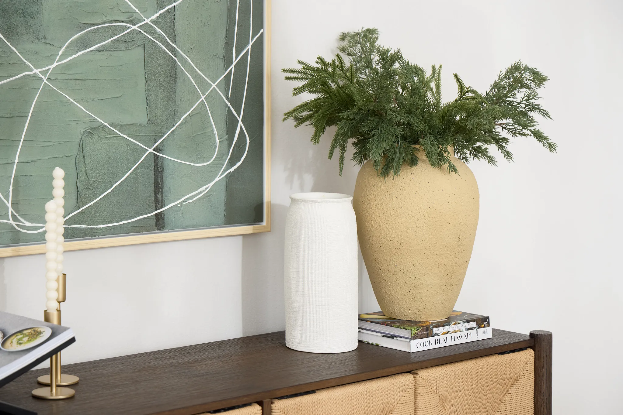 Rhys Beige Large Vase