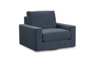 Edgewater Elevation Dark Blue Swivel Chair