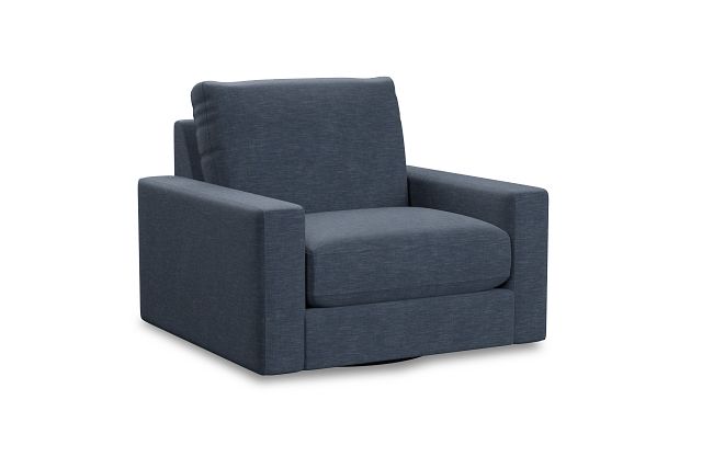 Edgewater Elevation Dark Blue Swivel Chair