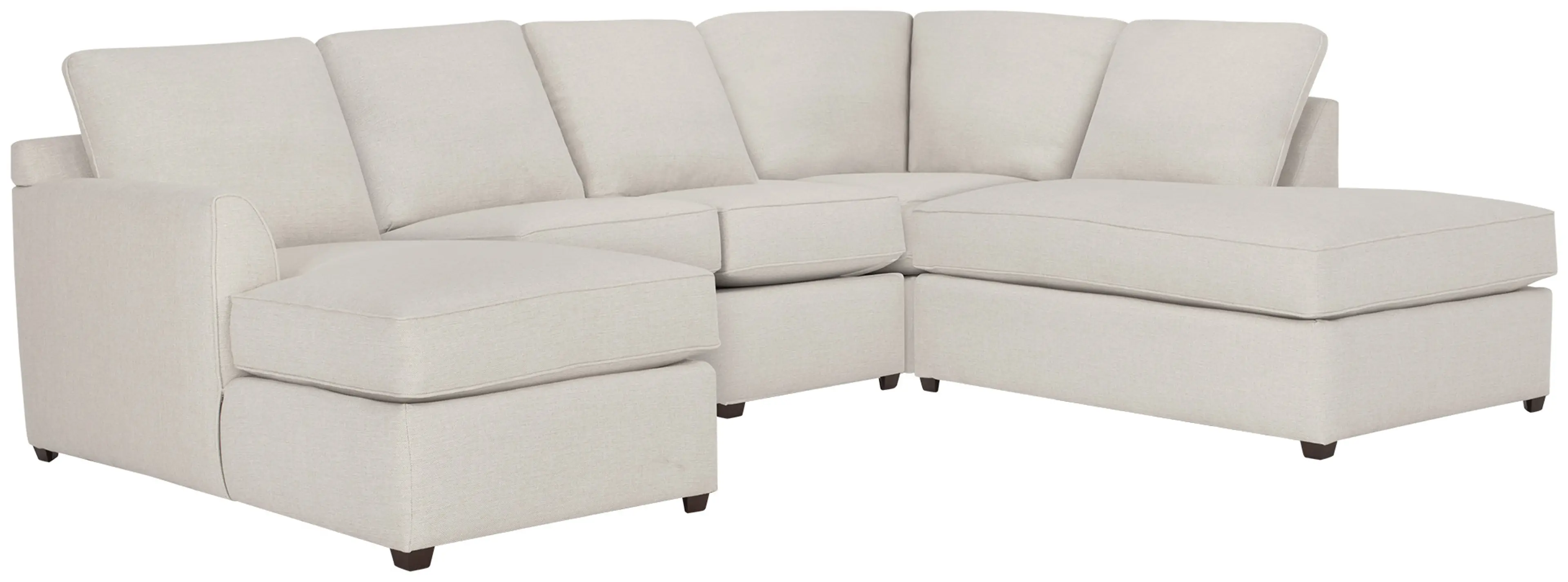 Asheville Light Taupe Fabric Small Right Bumper Sectional Asheville Light Taupe Fabric Small Right Bumper Sectional