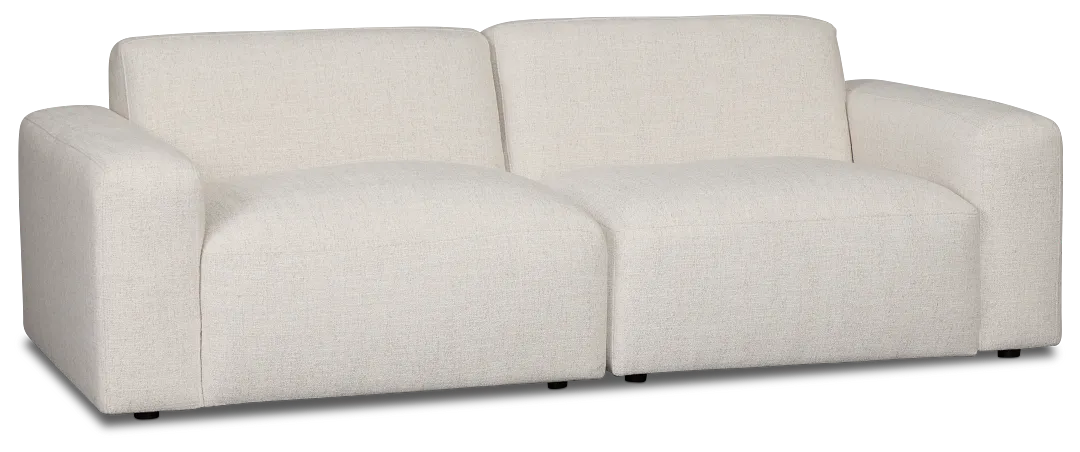 Baylor Light Beige Fabric 2-piece Modular Sofa