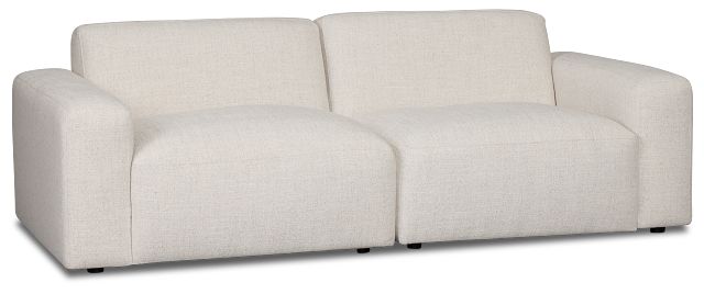 Baylor Light Beige Fabric 2-piece Modular Sofa