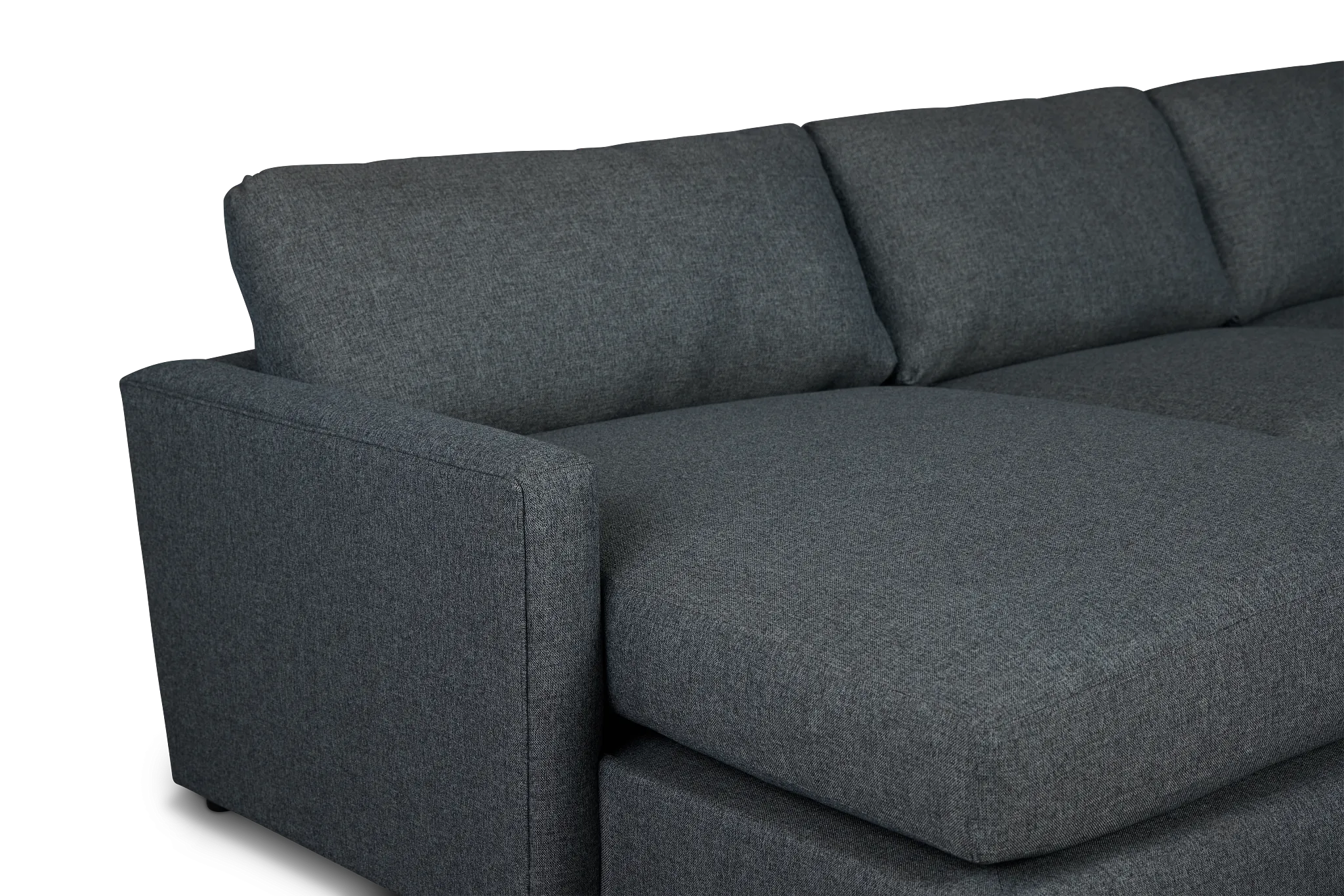 Noah Dark Gray Fabric Large Left Chaise Sectional