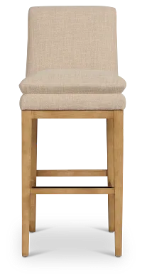 Willow Light Beige Fabric 30" Upholstered Barstool