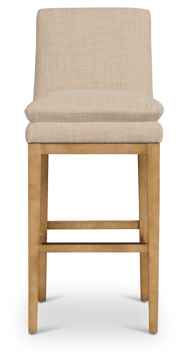 Willow Light Beige Fabric 30" Upholstered Barstool