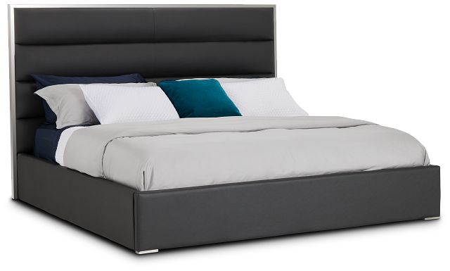 Cortina Gray Uph Platform Bed