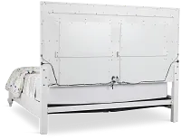 Milan White Panel Bed