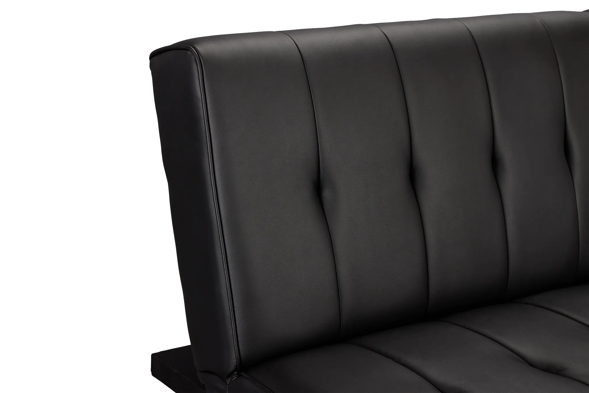 Clay Black Micro Sofa Futon