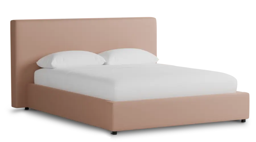 Grayton Joya Light Pink 44" Upholstered Platform Bed Grayton Joya Light Pink 44" Upholstered Platform Bed