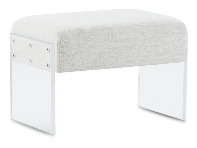 Ocean Drive White Acrylic Bench