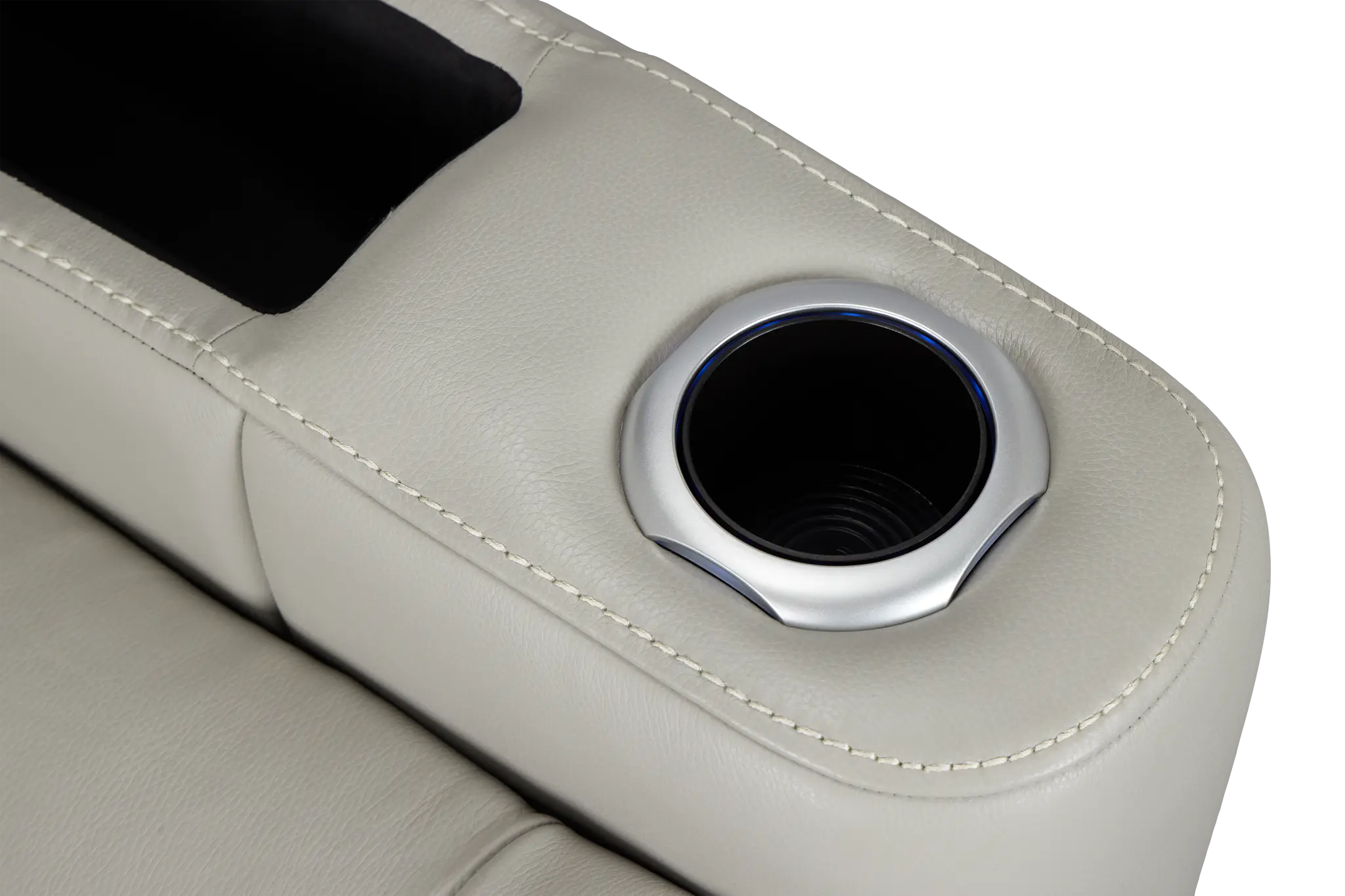 Nova Light Gray Lthr/vinyl Power Recliner W/ Massage Nova Light Gray Lthr/vinyl Power Recliner W/ Massage