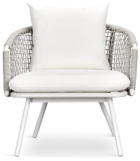 Antigua White Rope Arm Chair
