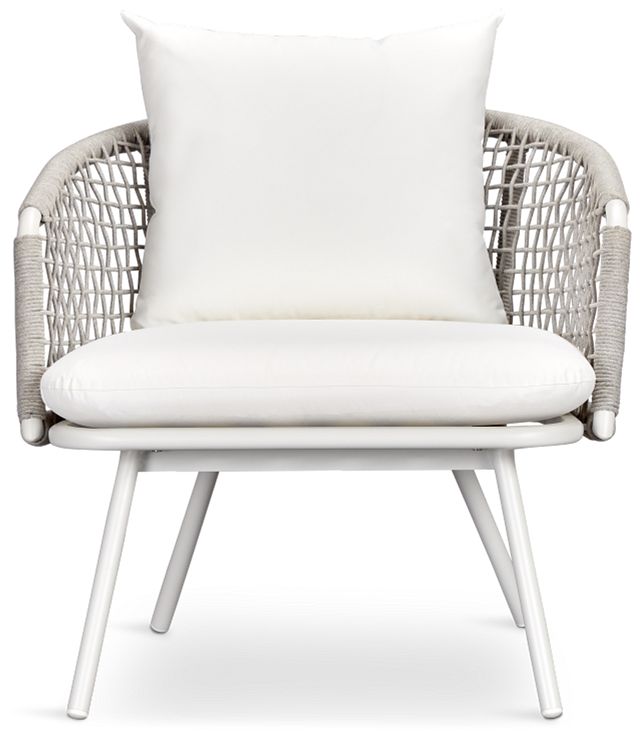 Antigua White Rope Arm Chair