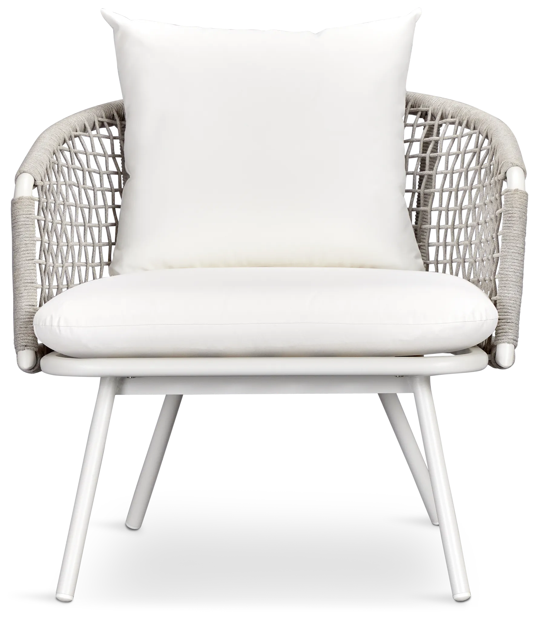 Antigua White Rope Arm Chair