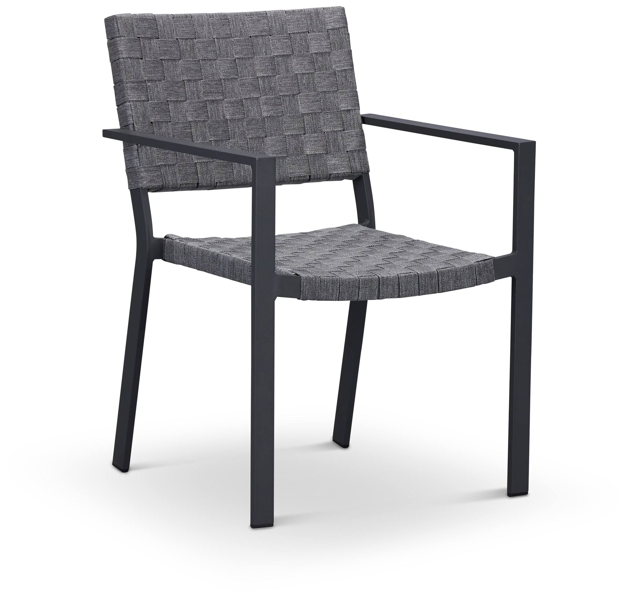 Barbados Light Gray Woven Arm Chair