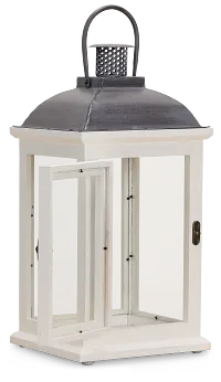 Greensville White Medium Lantern
